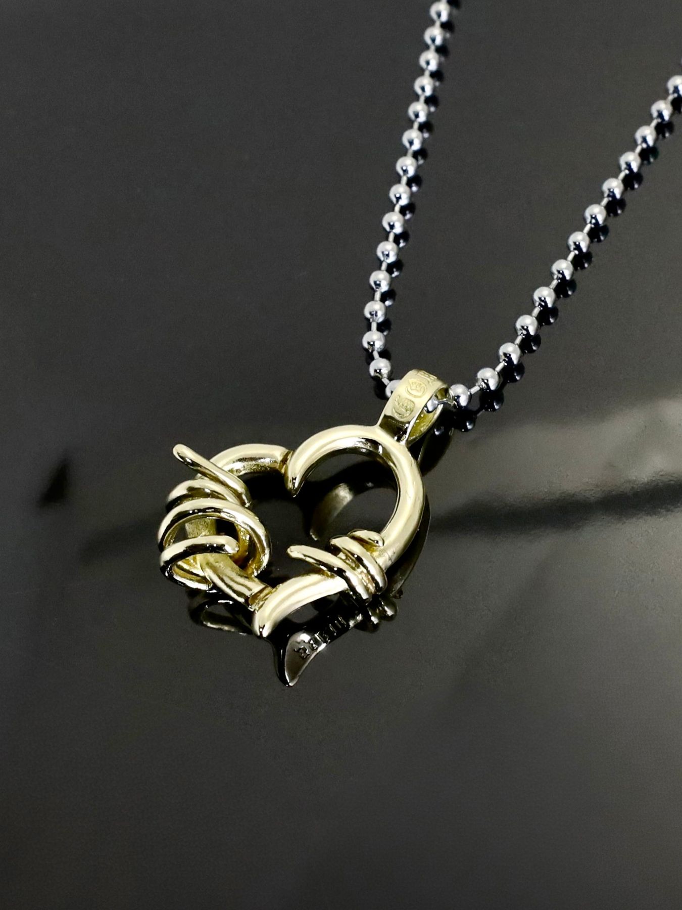 《受注生産》BRASS THORNY HEART PENDANT / ブラスソーニーハートペンダント / 注文から1～3週間後入荷予定