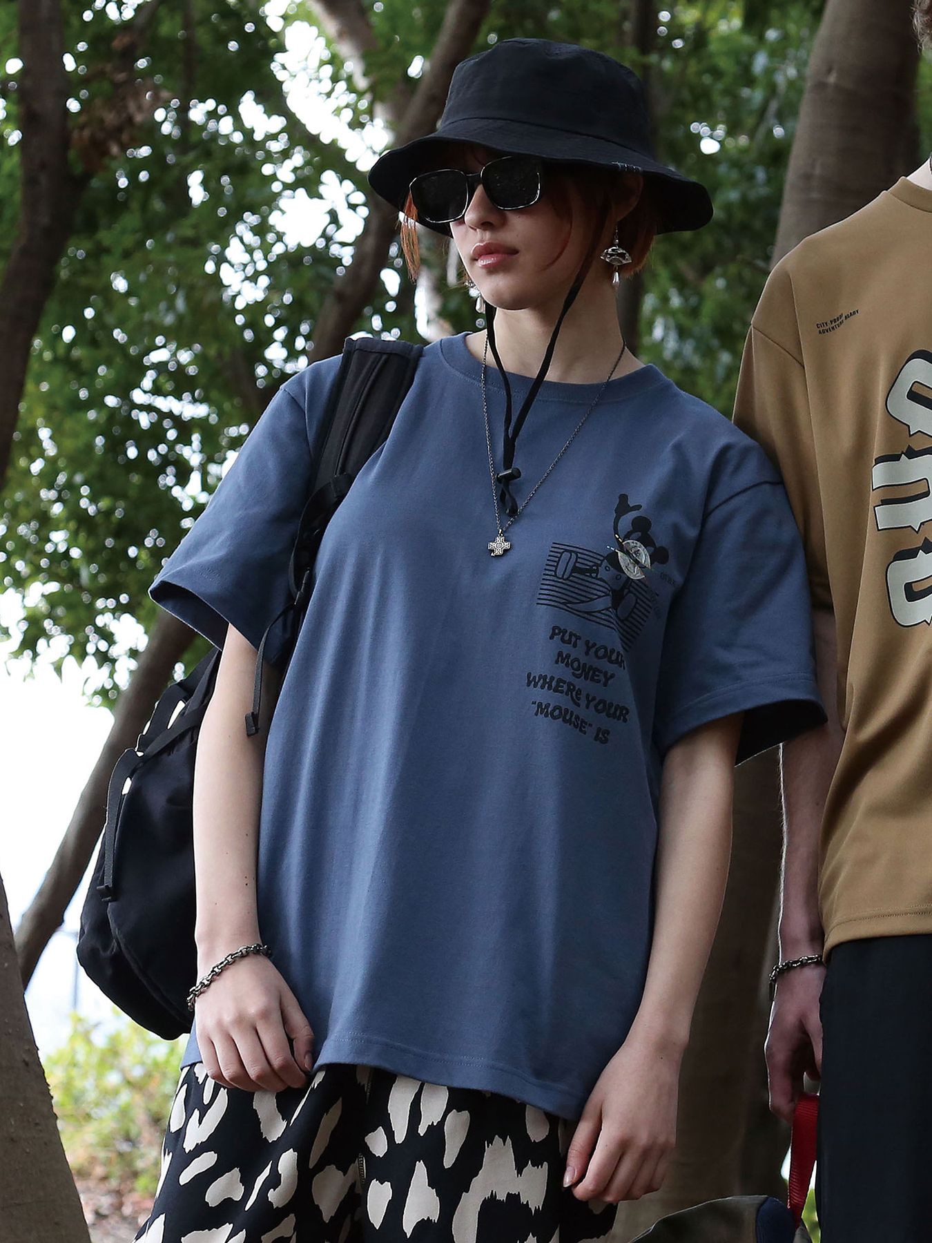 NOT-MOUTH TEE / プリントTシャツ / フェードインディゴ【QUOLT】