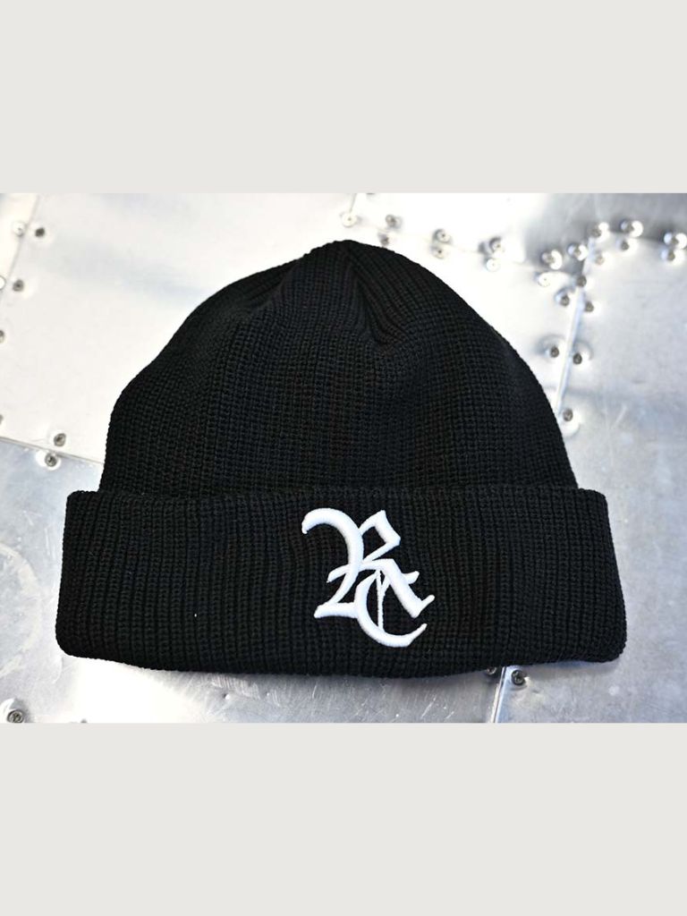 COTTON knit cap / ニットキャップ / ブラック・ホワイト