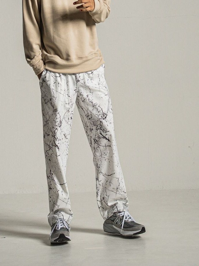 《予約9月1日18時締め》 MELTON WIDE TUCK PANTS  / ワイドタックパンツ / ペイントグレー