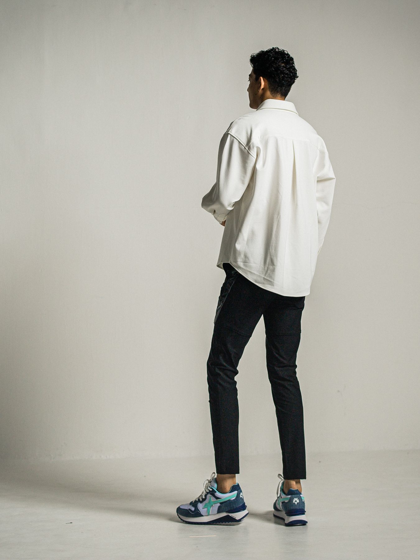 コラボ限定 W6YZ×RESOUNDCLOTHINGコラボスニーカー / ブルーグリーン