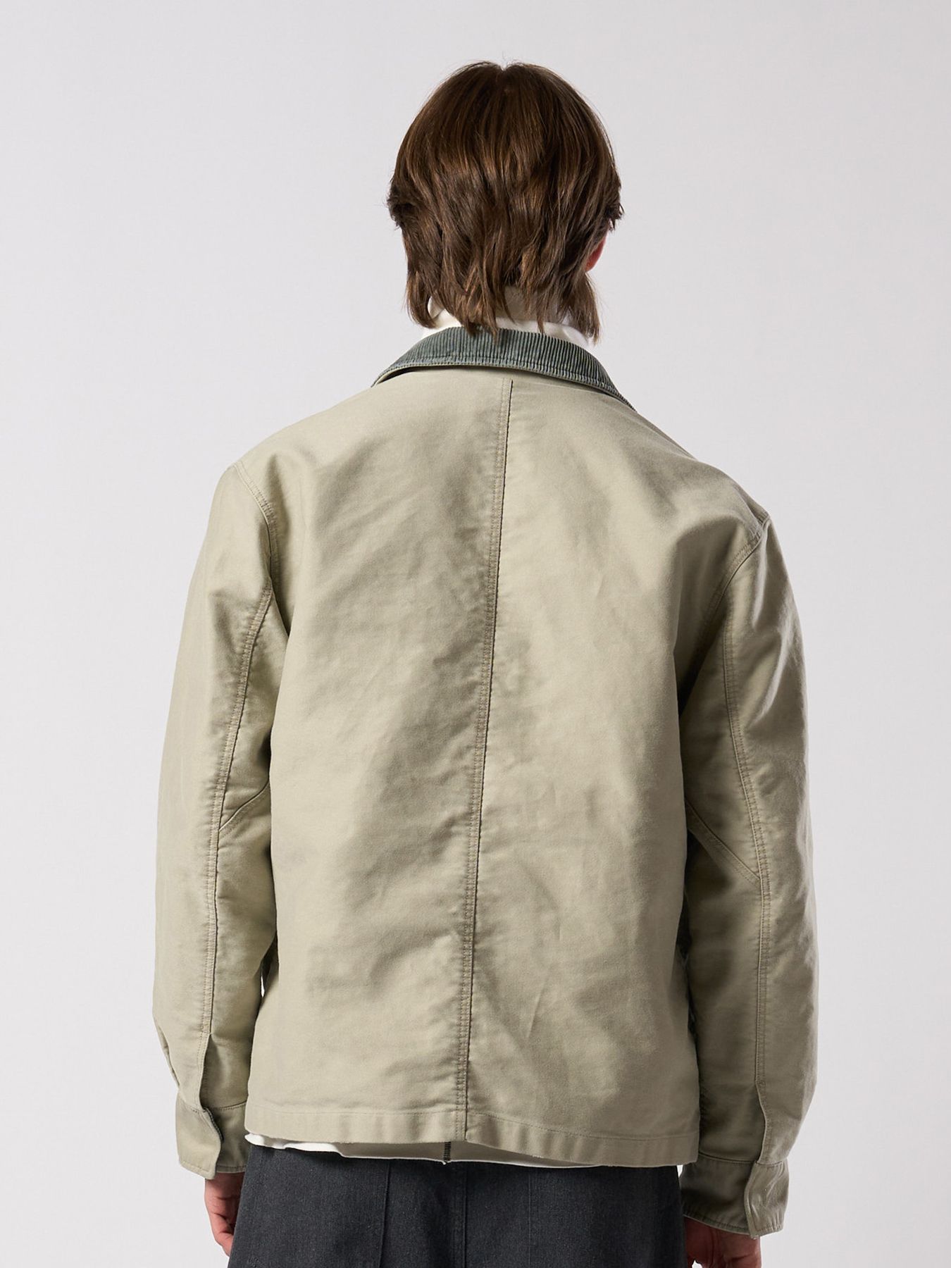 【予約品 4月19日(日) 18時締切】heavy moleskin short coverall jacket / ヘビーモールスキン ショートカバーオールジャケット / ライトカーキ