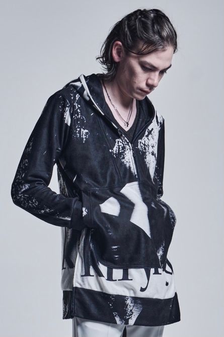 《予約品》 ZippHoodie InkJetFleece / Black&White 【kiryuyrik】 9月入荷予定