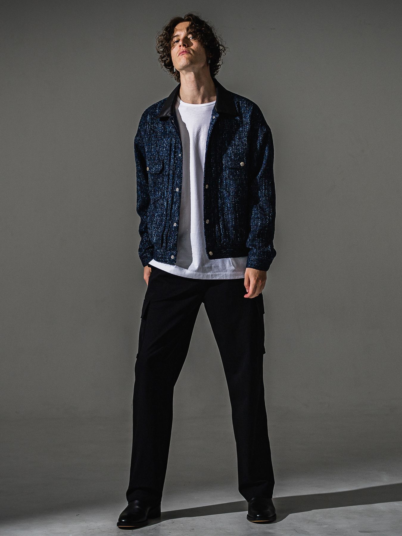 【予約品】HEAD cargo / ワンタック カーゴパンツ / ブラック