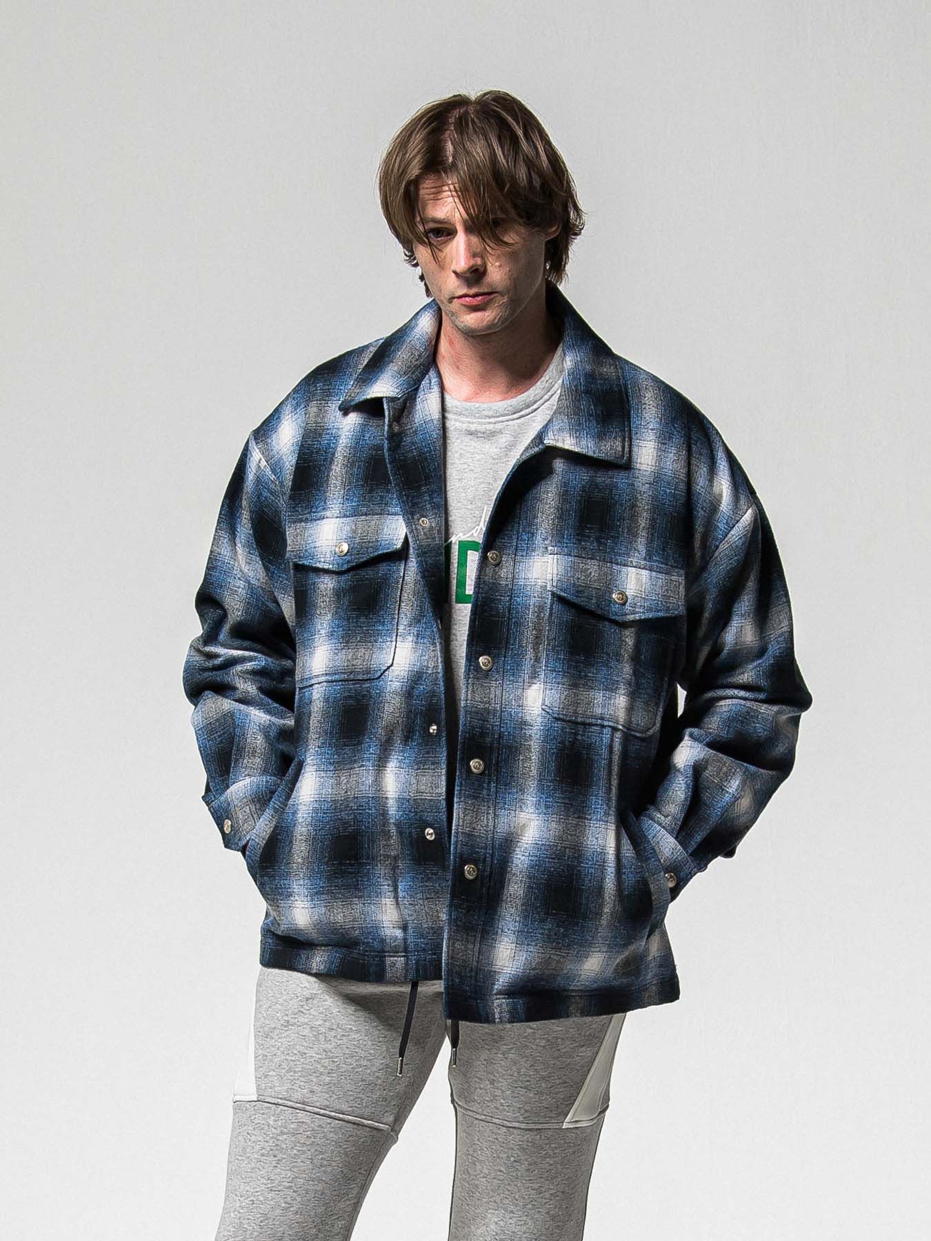 【予約品 8月31日(日) 締切】FLANNEL CHECK JK / フランネルチェック ジャケット / ブルー
