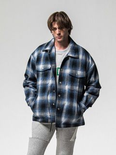 【予約品 8月31日(日) 締切】FLANNEL CHECK JK / フランネルチェック ジャケット / ブルー