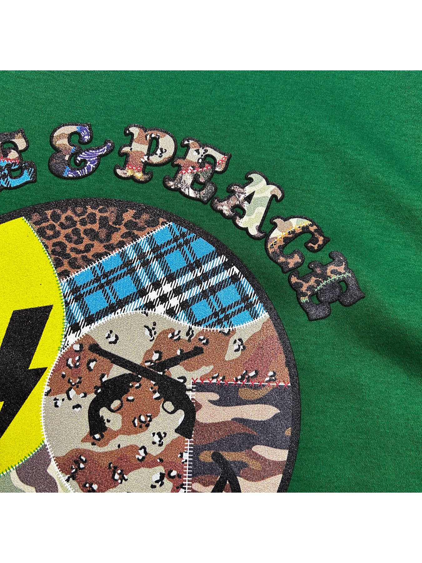 【予約品 8月10日(日) 締切 】PATCH SMILE S/S T / パッチスマイル Tシャツ / グリーン