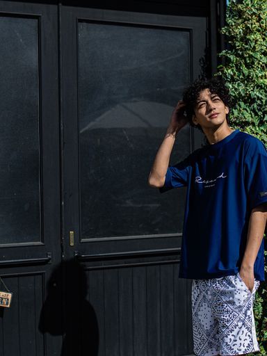 《予約品3月3日18：00締め》 handwriting RUSH OVER T / ラッシュガードTシャツ / ネイビー