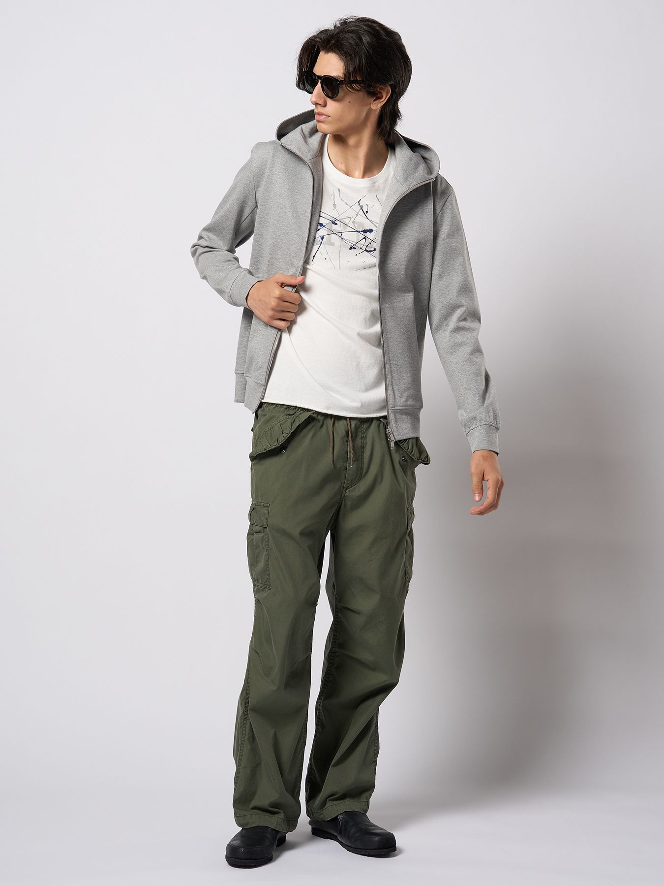 【予約品 9月23日(火) 締切】combination slip-on shoes / コンビネーション スリッポンシューズ / ブラック