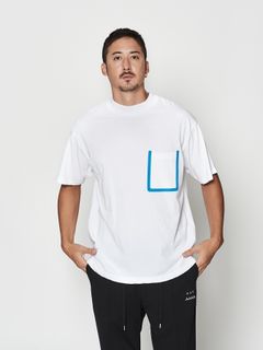 【予約品 10月9日(木) 締切】muta Mock Neck Pocket Tee / Tシャツ / ホワイト【Acanthus × muta MARINE】