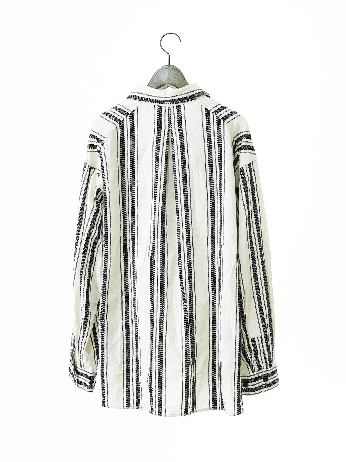 DOBBYSTRIPE SHIRTS / ミリタリーシャツ / ホワイト