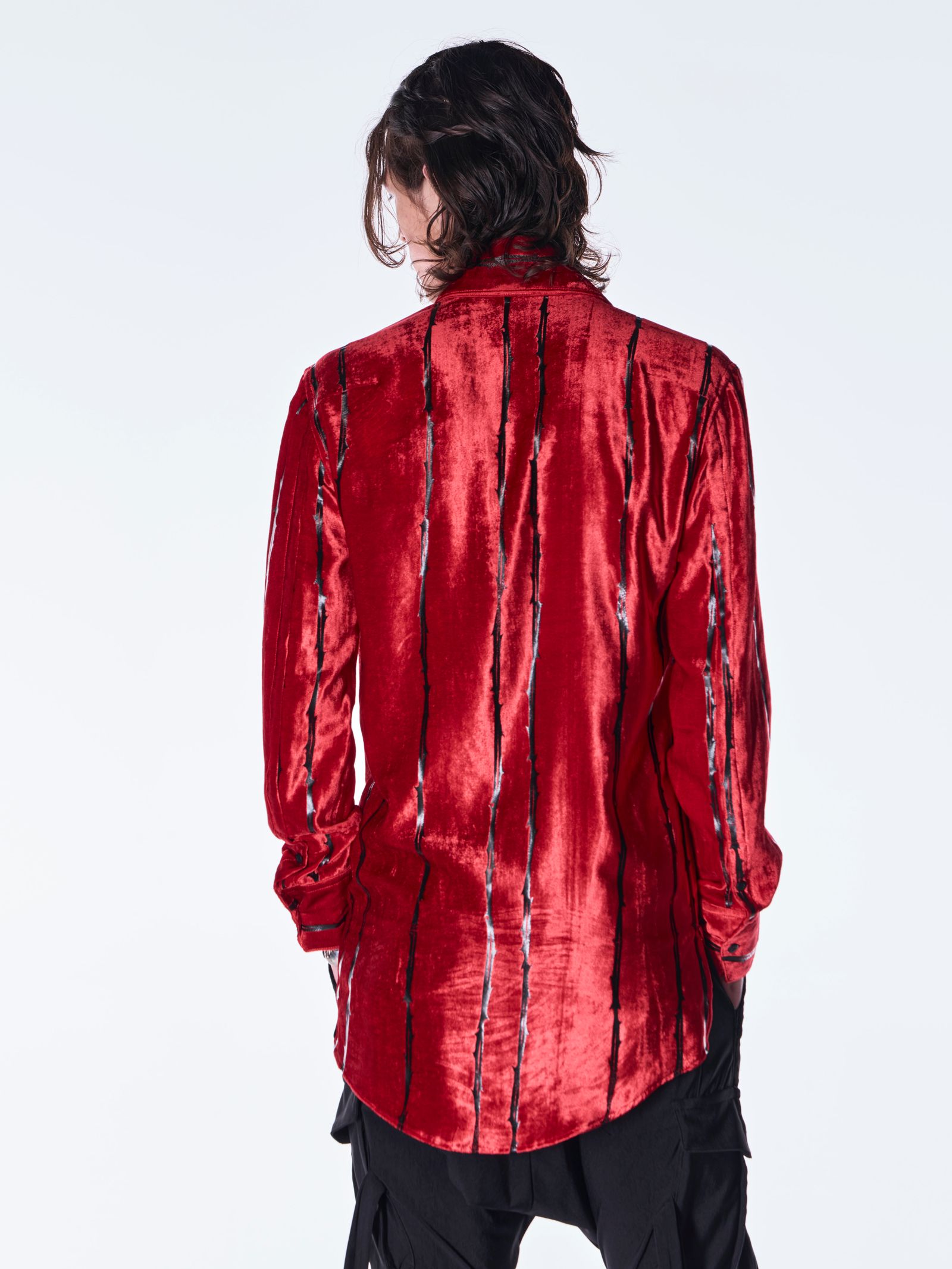 【予約品 6月29日(月) 締切】TOGE Velvet Shirt / ベルベット シャツ / レッド