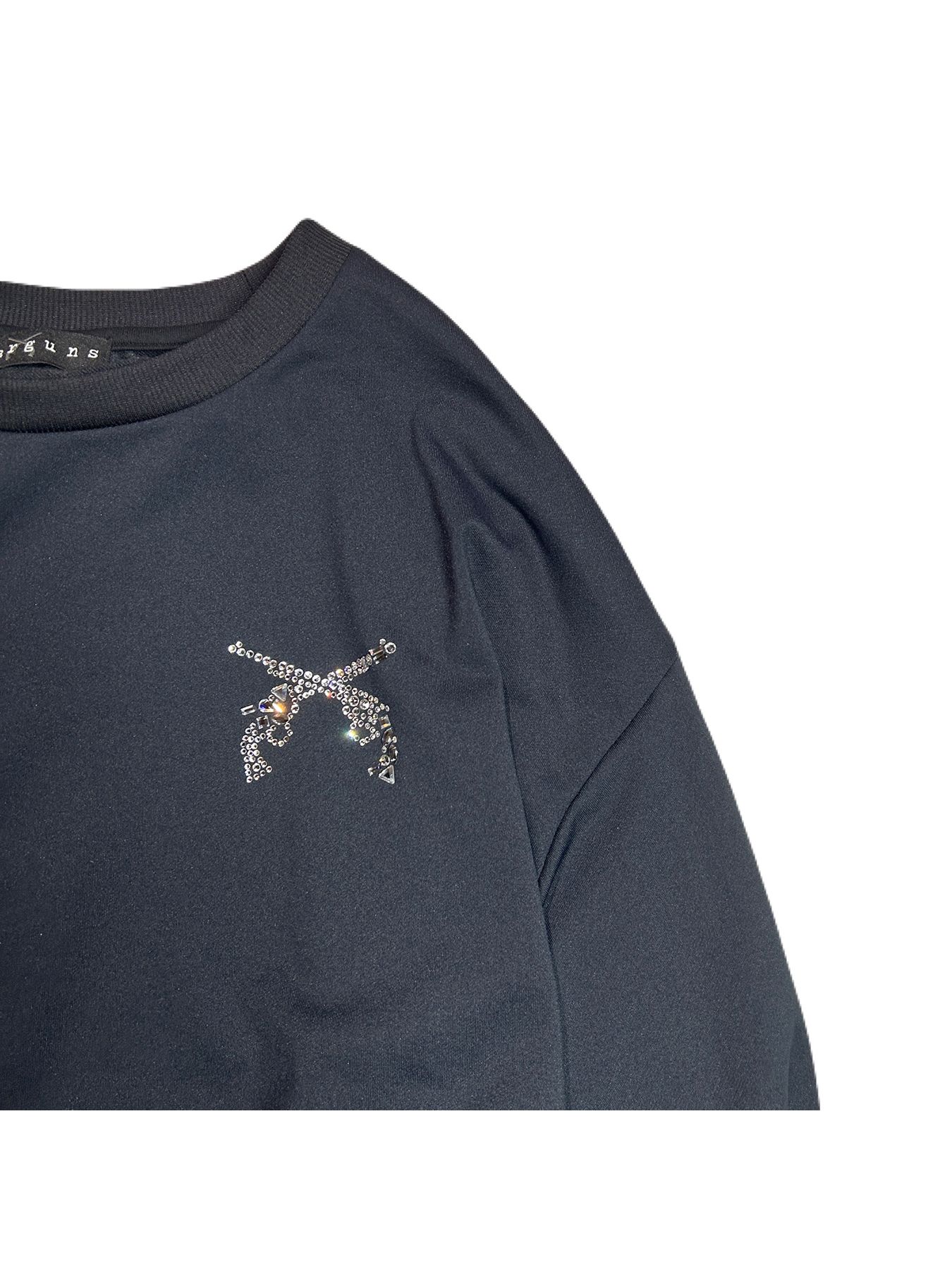 【予約品 8月10日(日) 締切 】WOMENS SMALL CROSSGUN SWEAT / スモール クロスガン スウェット / クリスタル ブラック