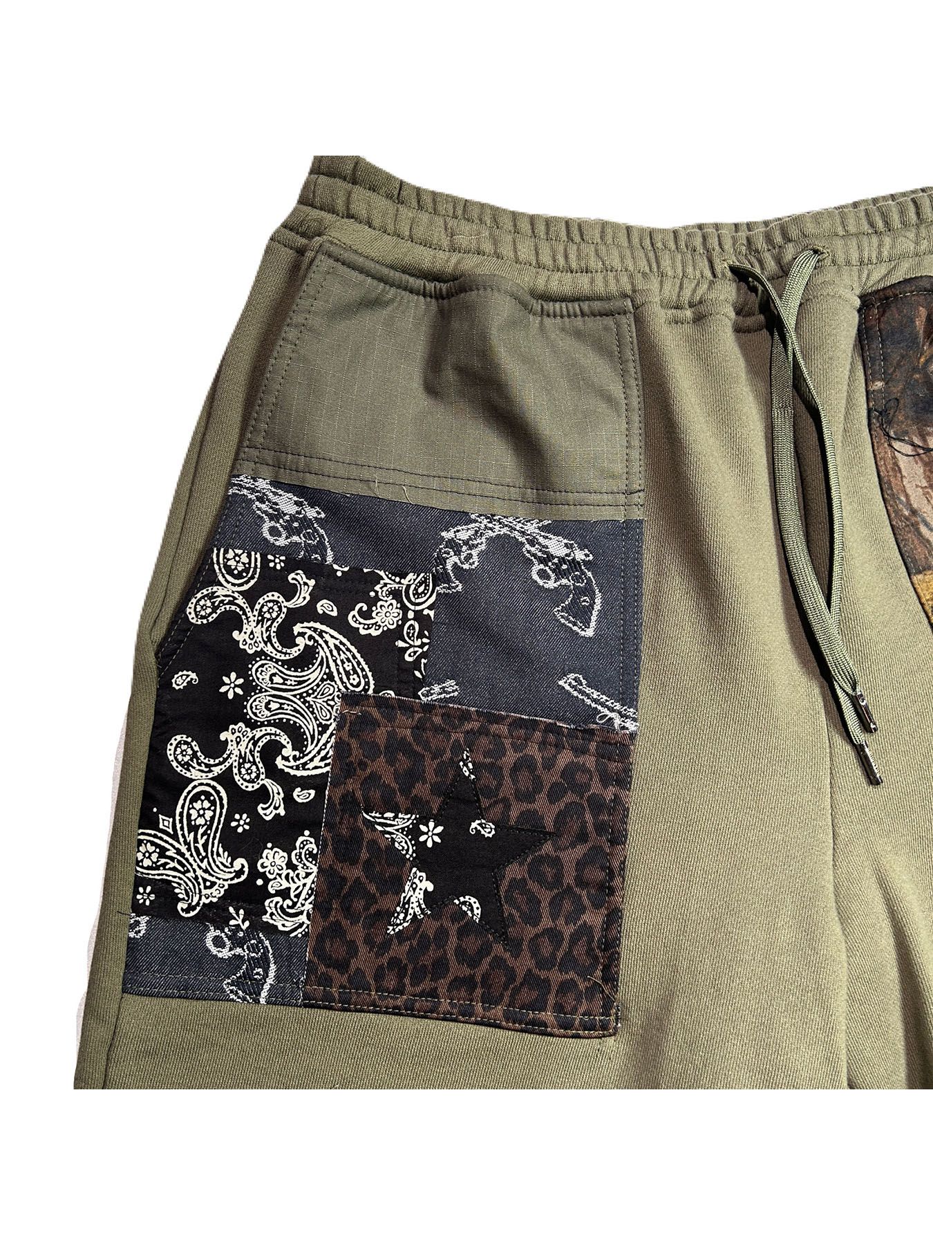 【予約品 8月10日(日) 締切 】PATCH WORK SHORTS / パッチワーク ショーツ / カーキ