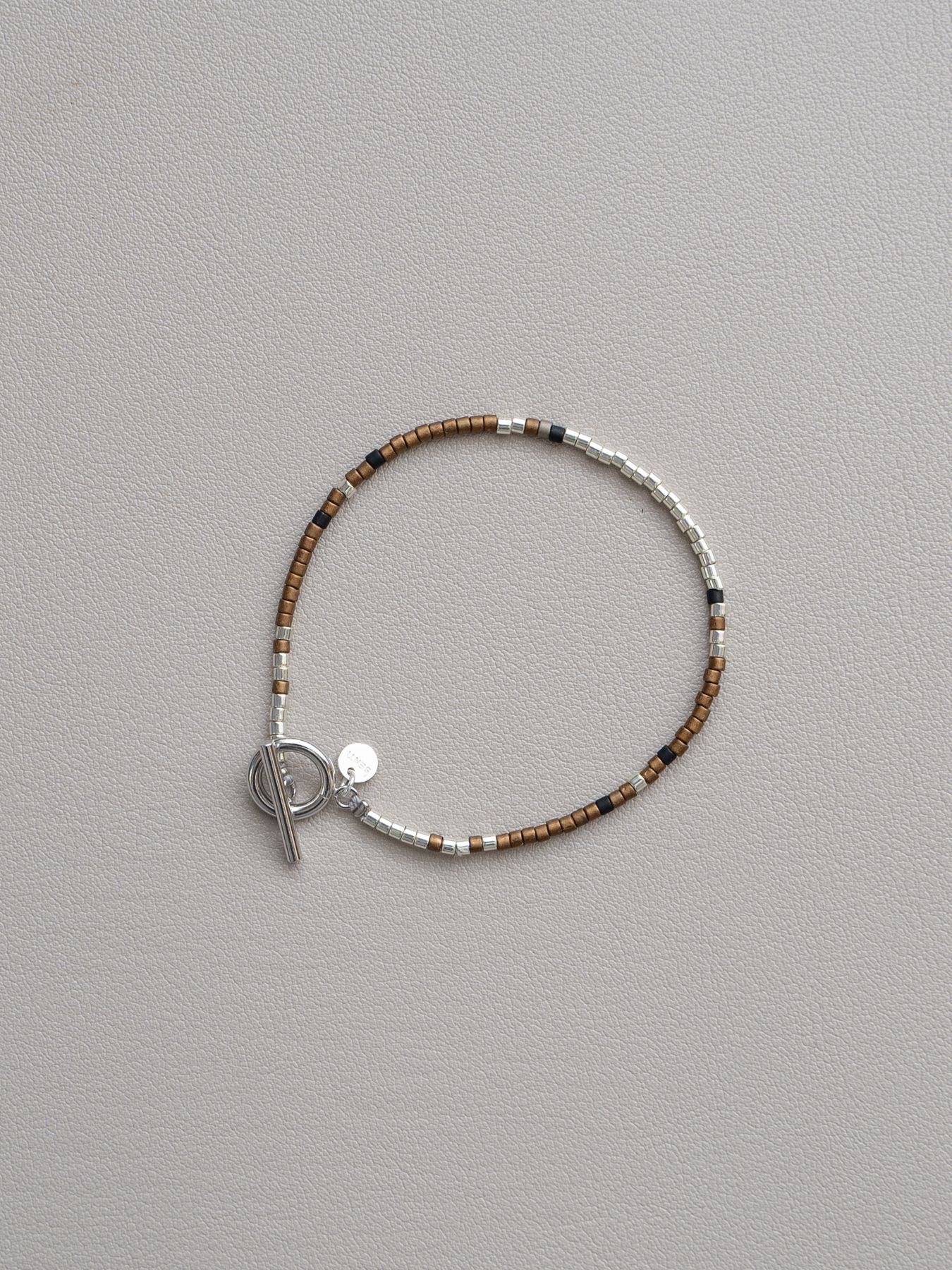 《予約品》 BEADS BRACELET / ブレスレット / コッパー・シルバー  【Iroquois.SENTI】