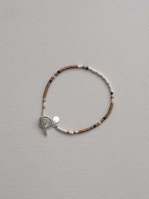《予約品》 BEADS BRACELET / ブレスレット / コッパー・シルバー  【Iroquois.SENTI】