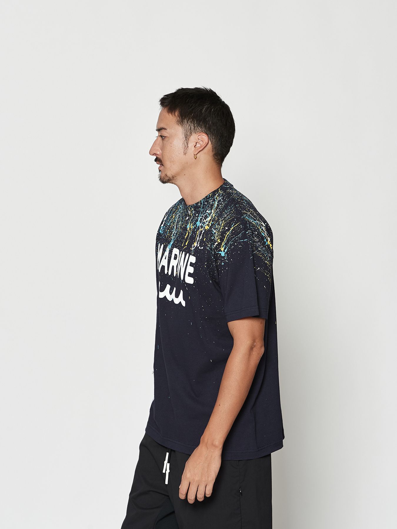 【予約品 10月9日(木) 締切】muta Splash Marine Logo Tee / Tシャツ / ネイビー【Acanthus × muta MARINE】