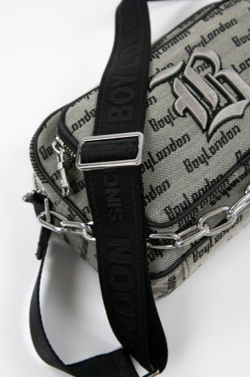 CHAIN DESIGN SHOULDER BAG / グレー 【BOY LONDON】