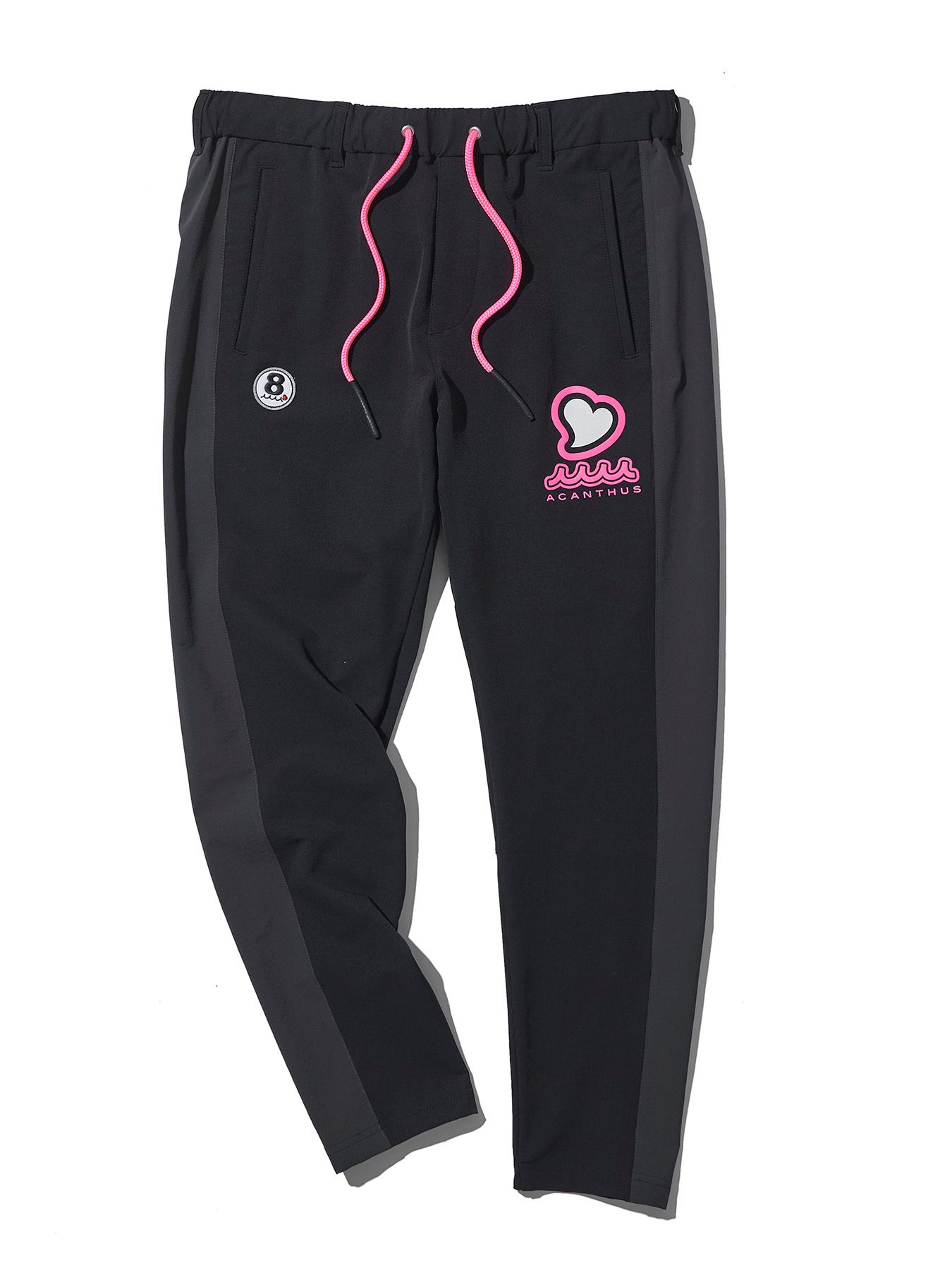 【予約品 】muta sweet muta Sideline Pants / イージーパンツ / ブラック×ピンク【Acanthus × muta MARINE】