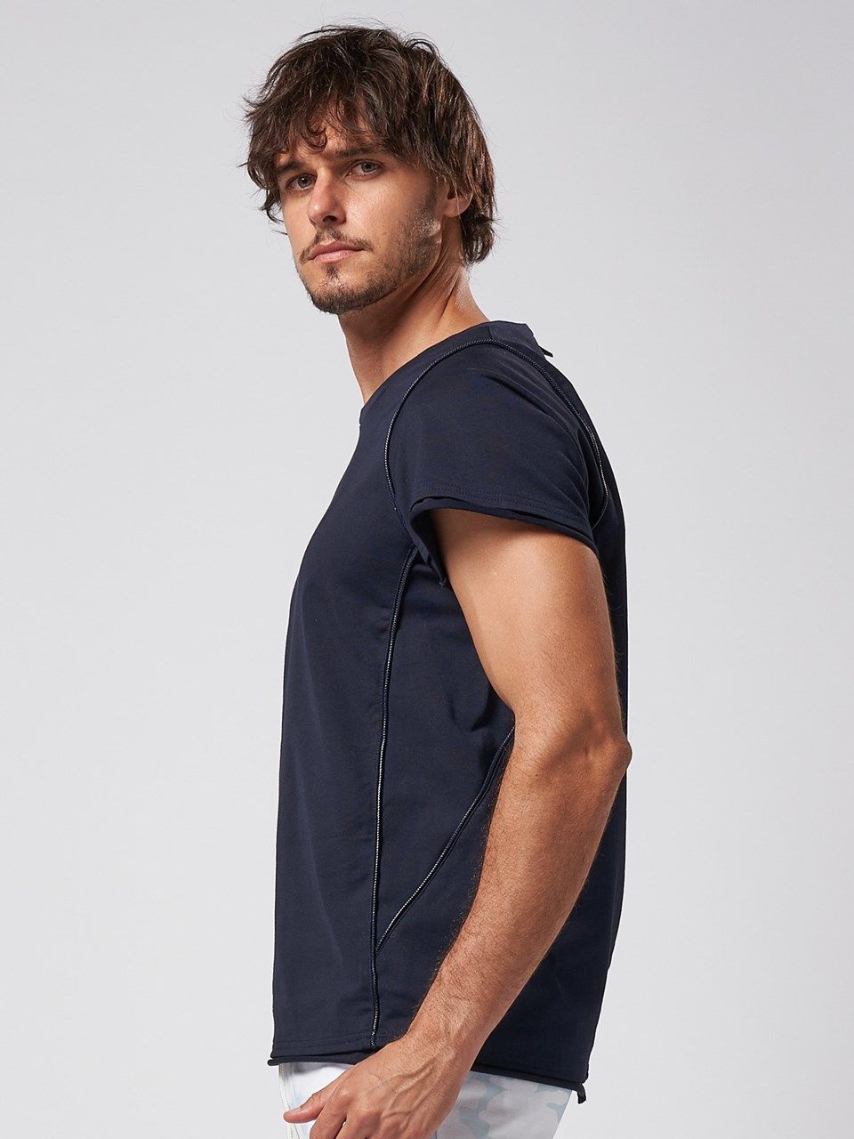 《予約品》 piping cut&sewn / Tシャツ / ネイビー