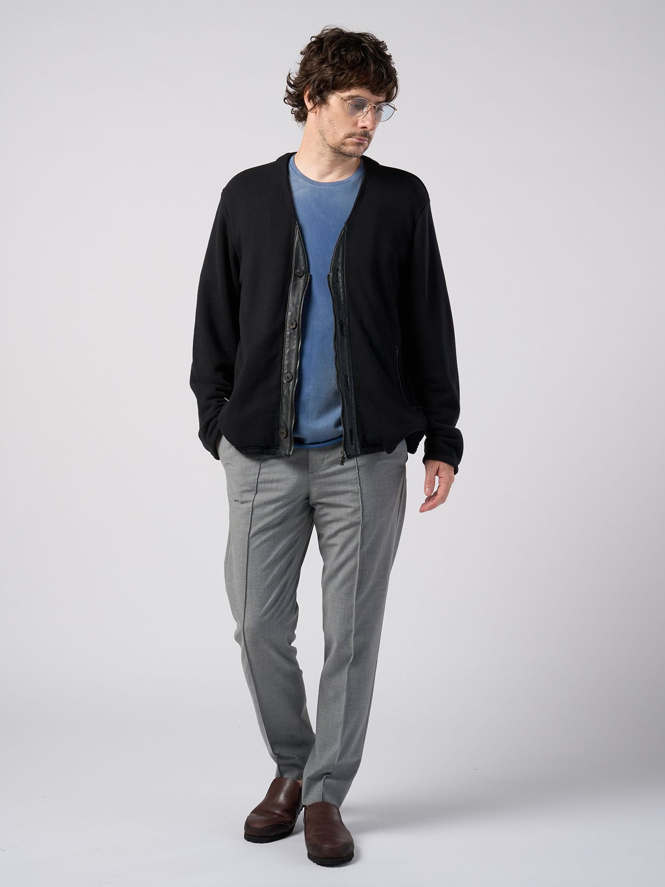 【予約品】soft luxe urake zip-up jacket / プレミアム裏毛 ジップアップカーディガンジャケット / ブラック