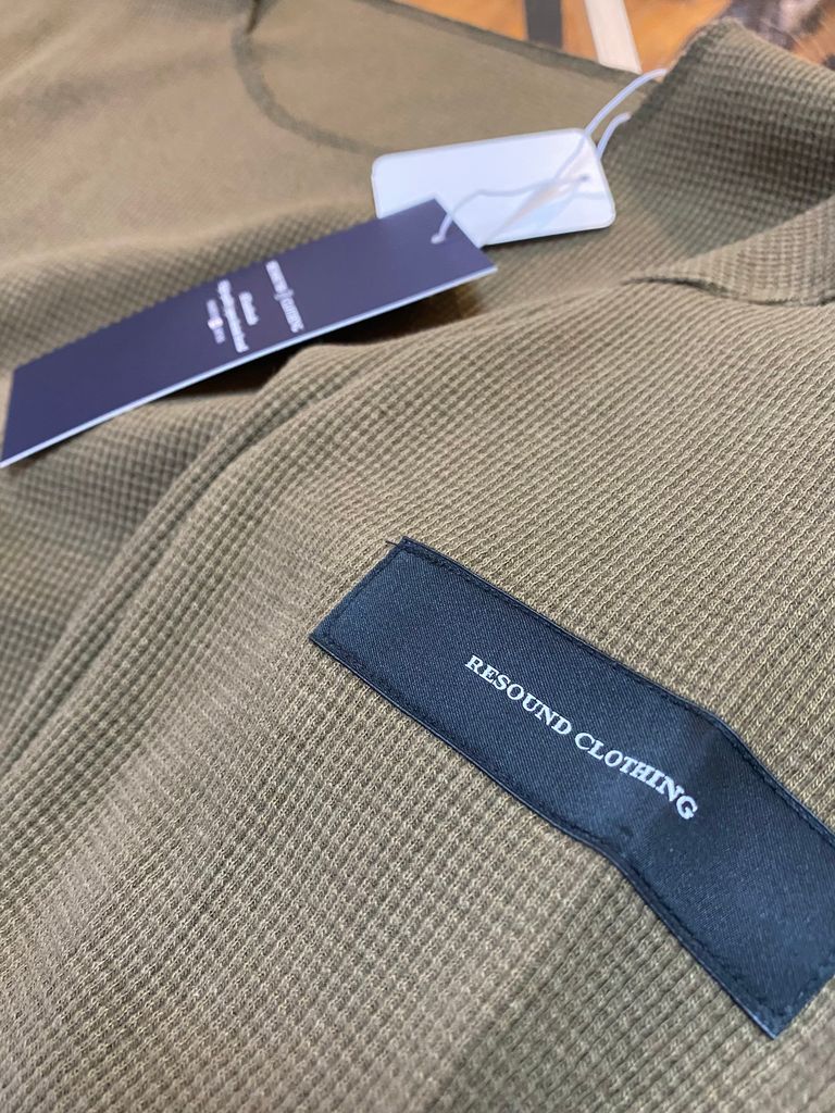 ST COTTON waffle Thermal Tシャツ / KHAKI 【RESOUND CLOTHING】