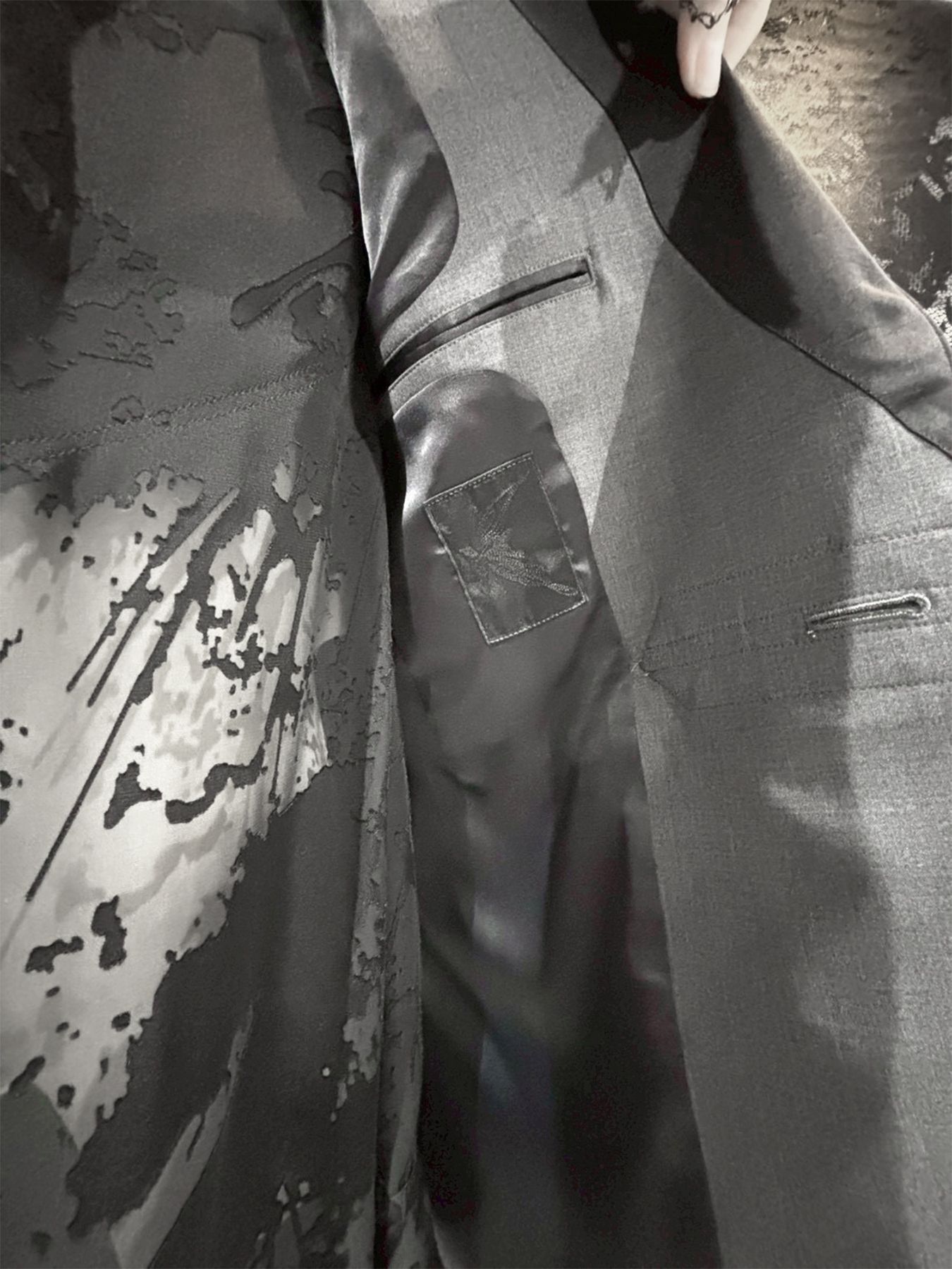 【予約品 1月4日(日) 締切】Goth Jacket / ゴスジャケットチェーン付きボタン  / グレー