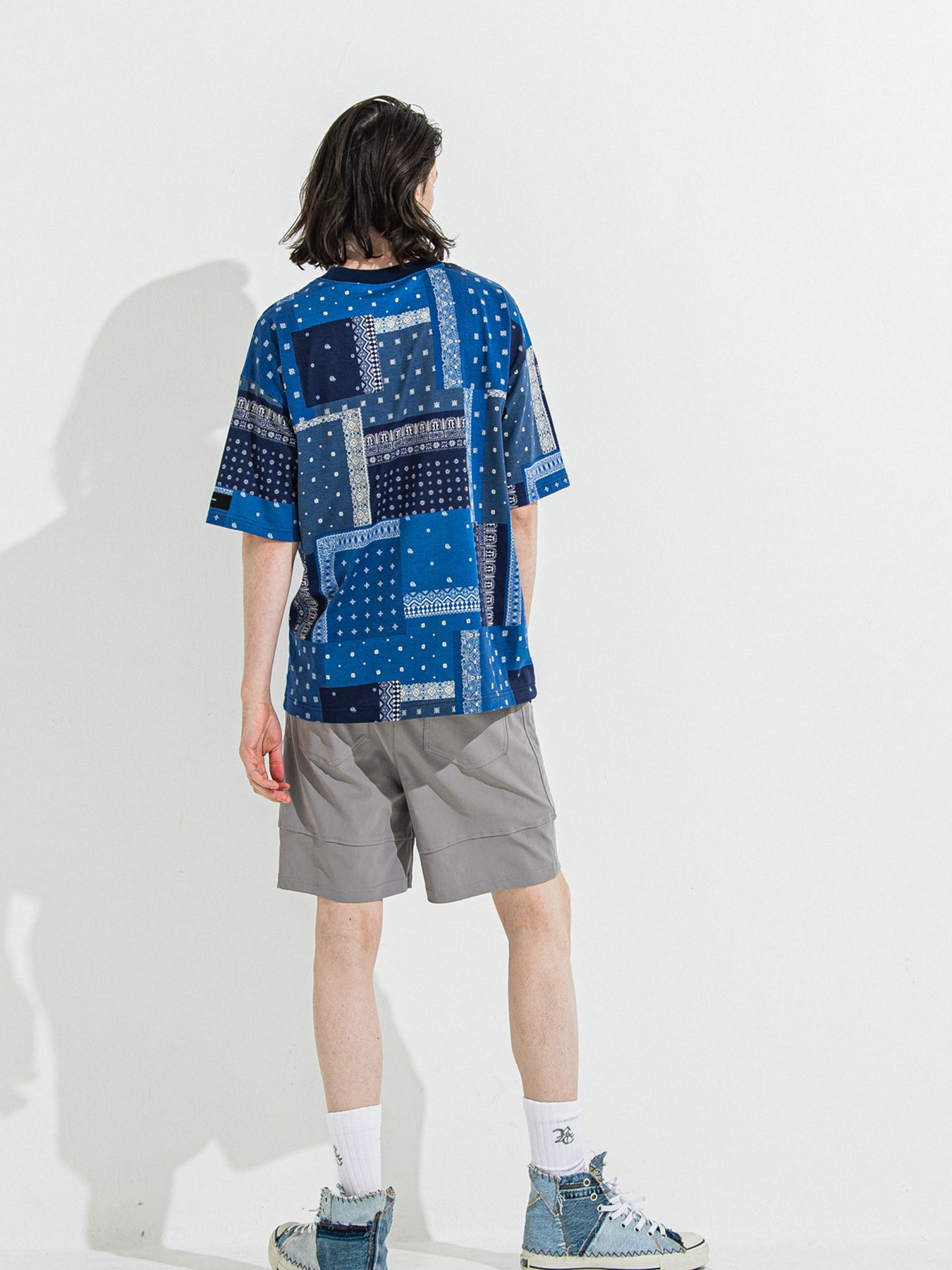 【予約品 】BANDANA OVER TEE / バンダナオーバーサイズTシャツ / ネイビー