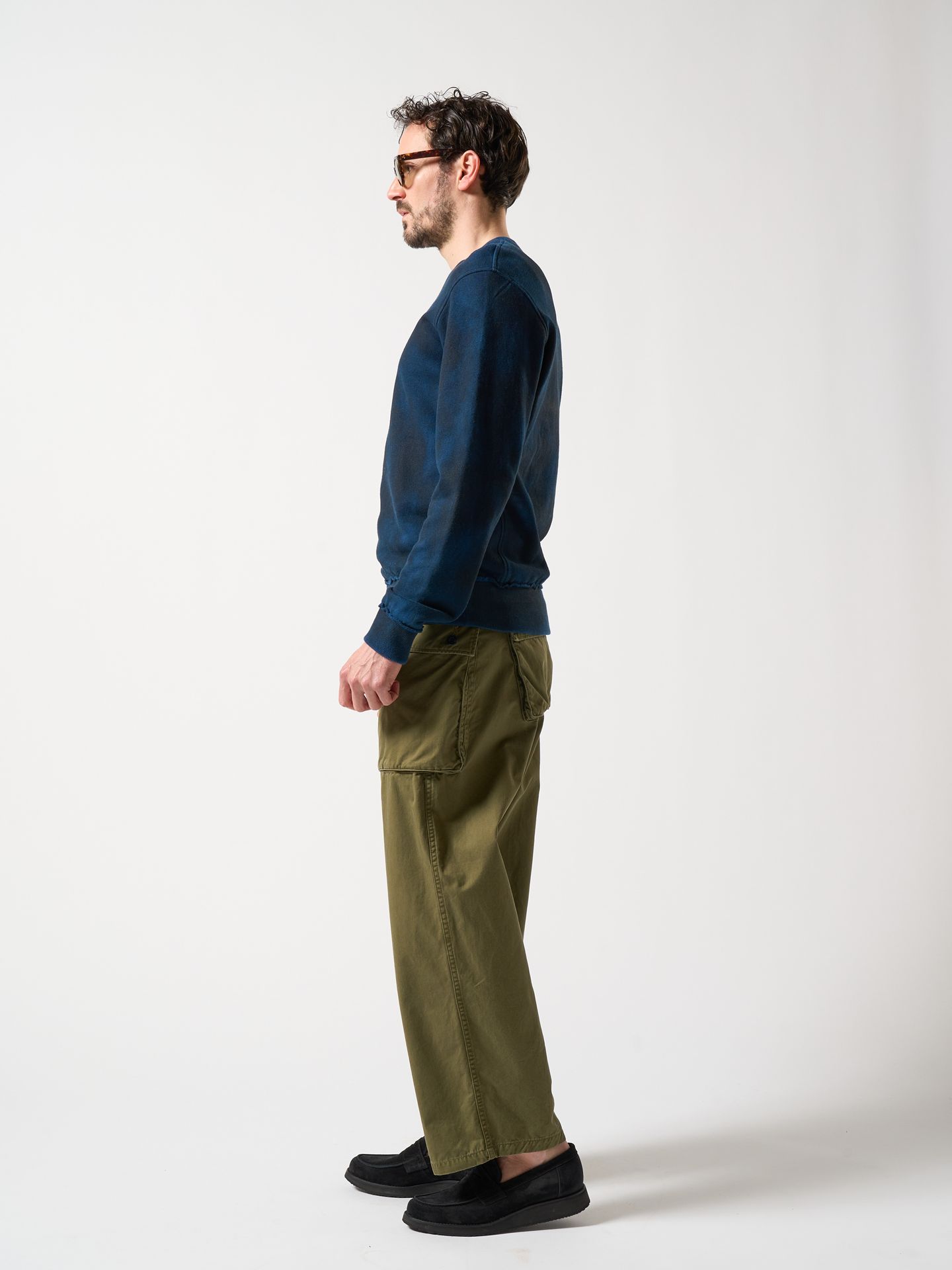 【予約品】 coating sweat / スウェット / デイリーネイビー