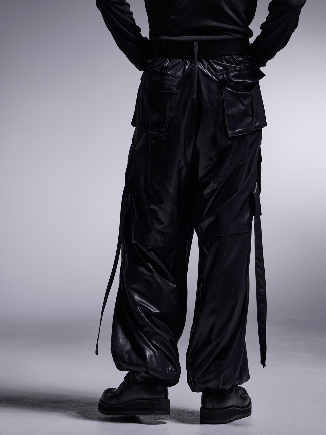 【予約品 7月13日(日) 締切】Wide Cargo Pants / ワイドタックスラックス / ブラック
