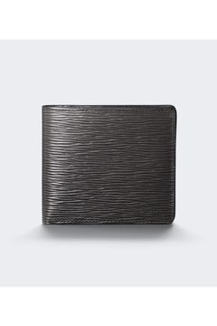 二つ折りウォレット Wave Leather / Gray 【aniary】