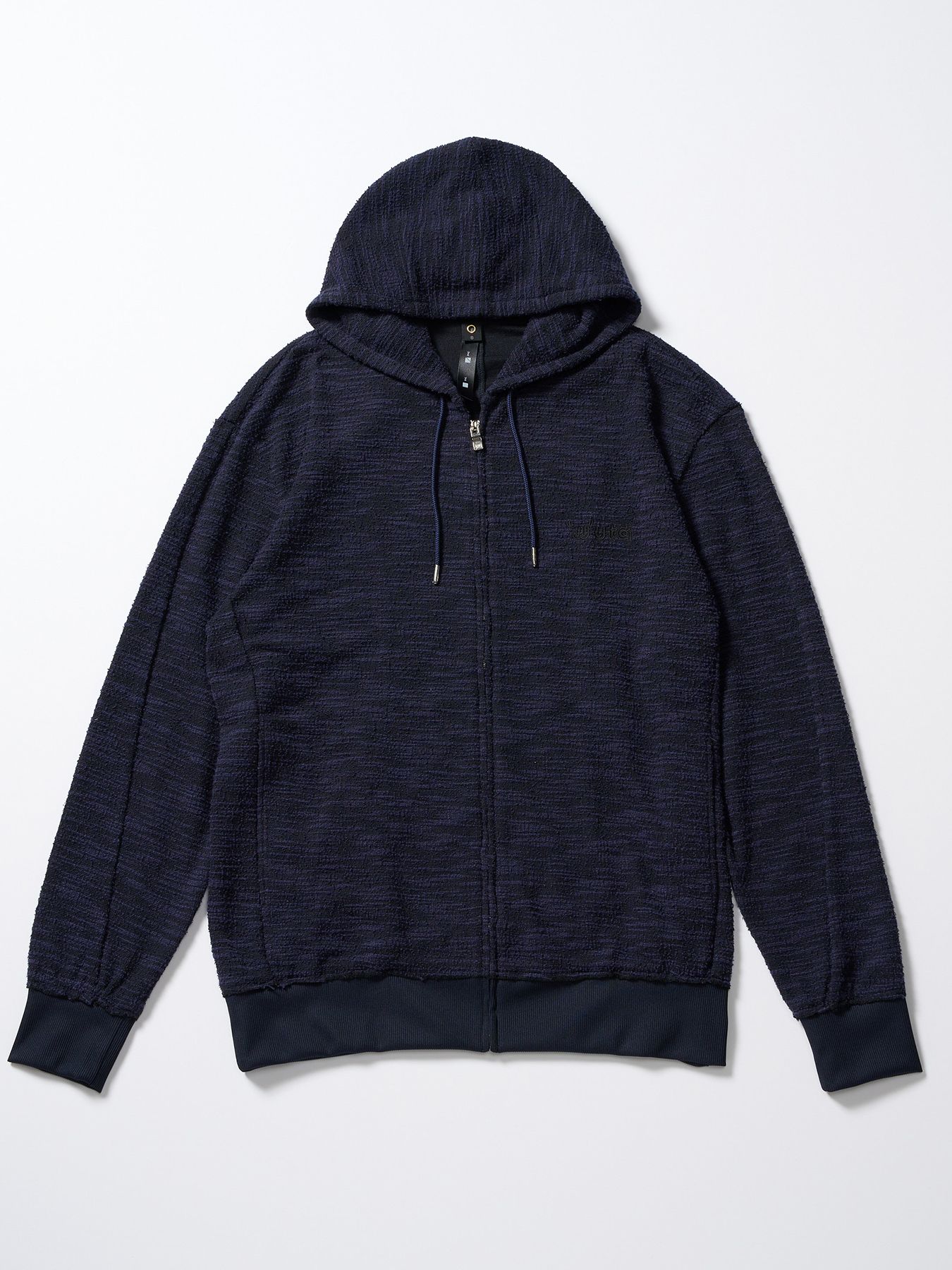 【予約品 1月25日(日) 締切】muta × wjk collection：knit jacquard relax parker / ニットジャガード リラックスパーカー / ネイビー