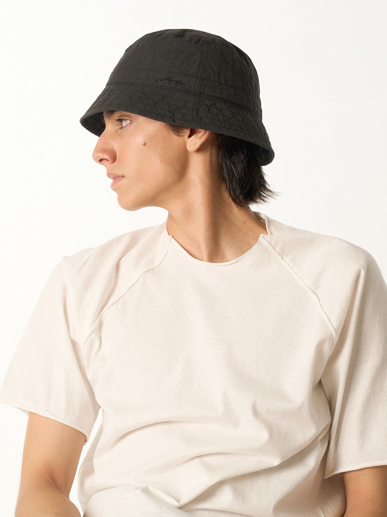 【予約品 9月23日(火) 締切】solid bucket hat / ソリッド バケットハット / チャコールブラック