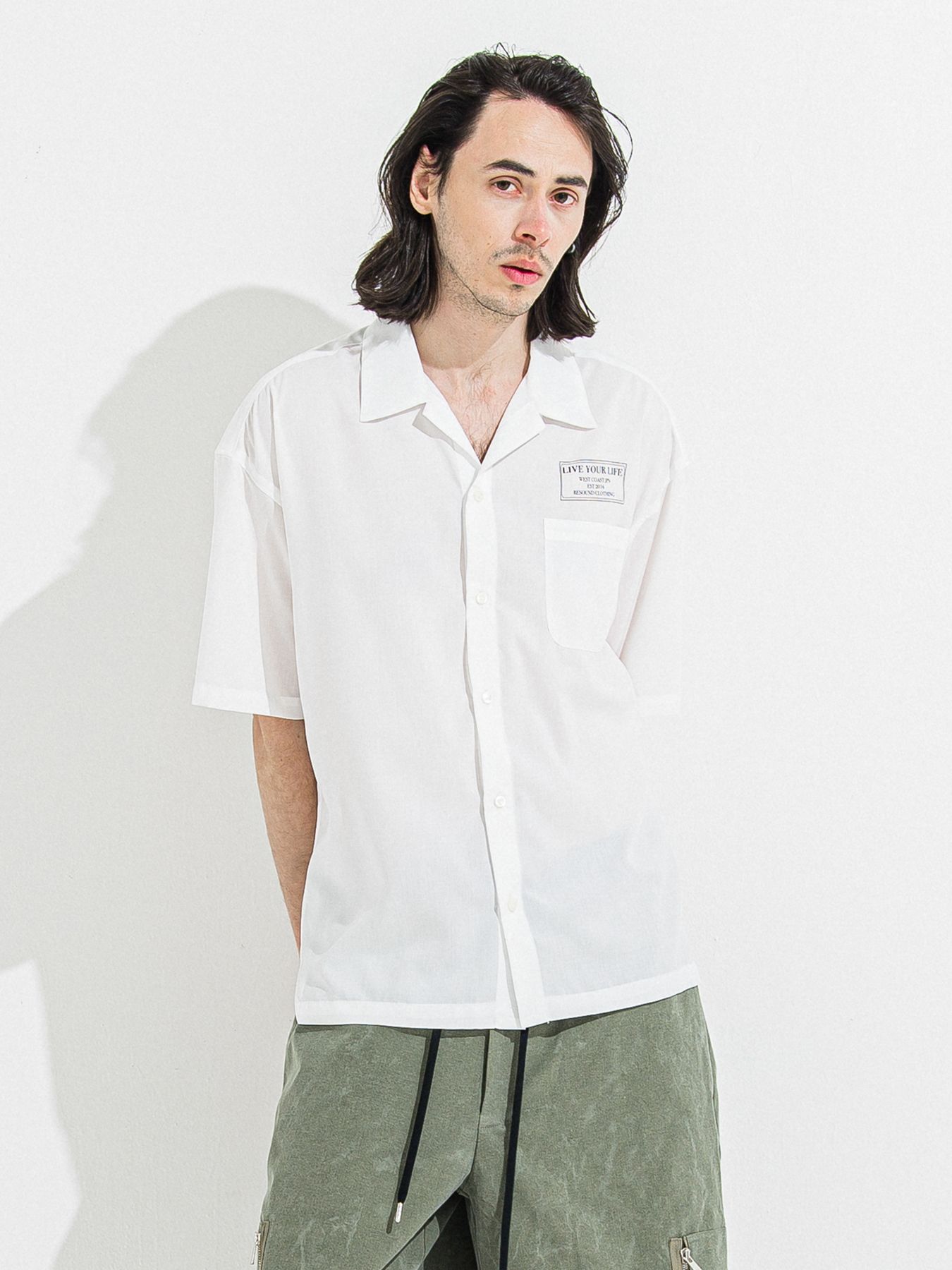 【予約品 】ZACK HALF SHIRT / ザックハーフスリーブシャツ / ホワイトプリント