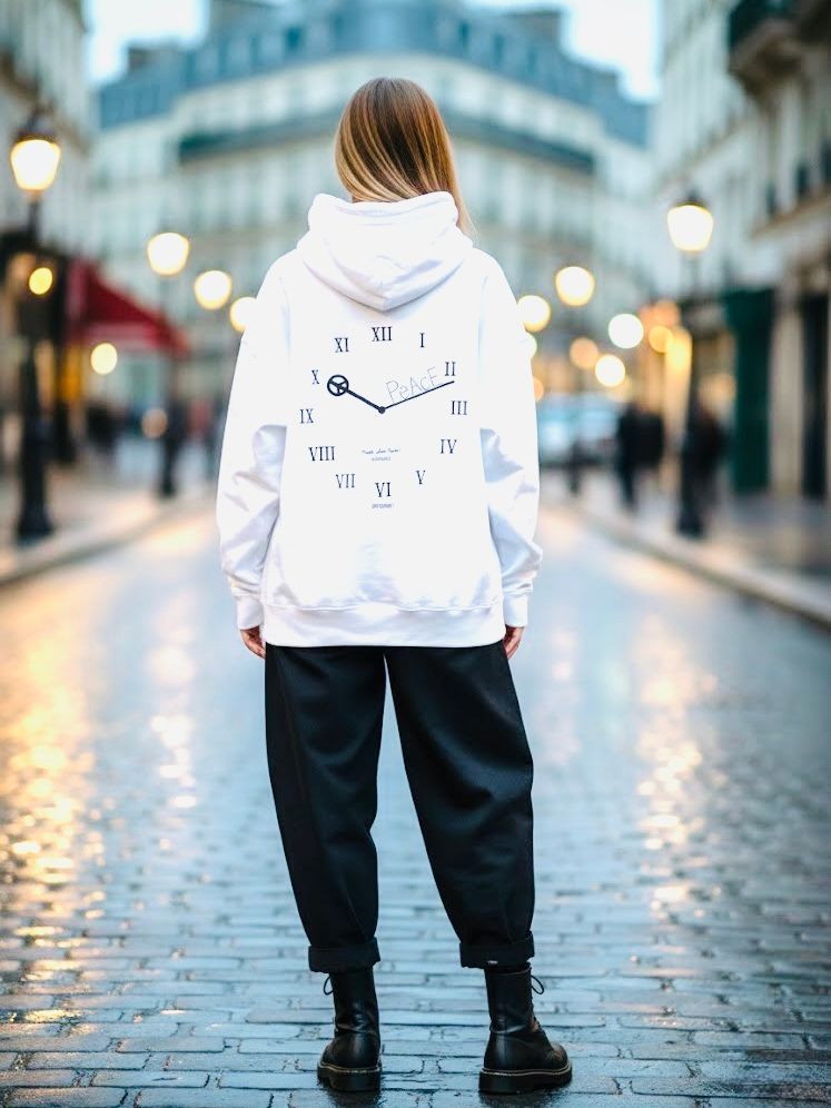《受注生産2026年2月8日18時締め》GODSIZE CLOCK RELAXED FIT PULLOVER HOODIES [WHITE]