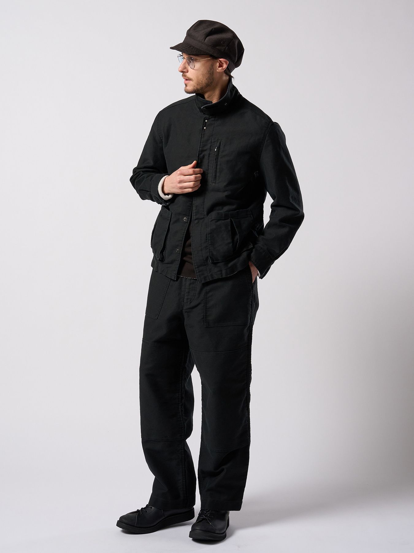 【予約品 4月19日(日) 18時締切】venetian stripe engineer cap / ヴェネツィアン ストライプ エンジニアキャップ / ダークブラウン