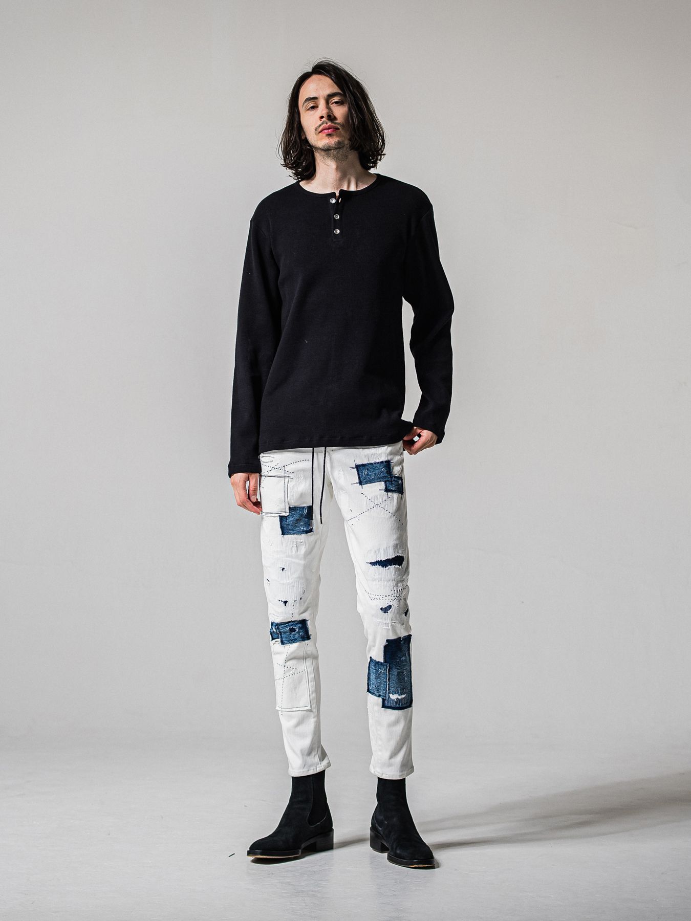 【予約品 11月16日(日) 締切】MICK DENIM JERSEY / ミック デニムジャージ / ホワイトリメイク