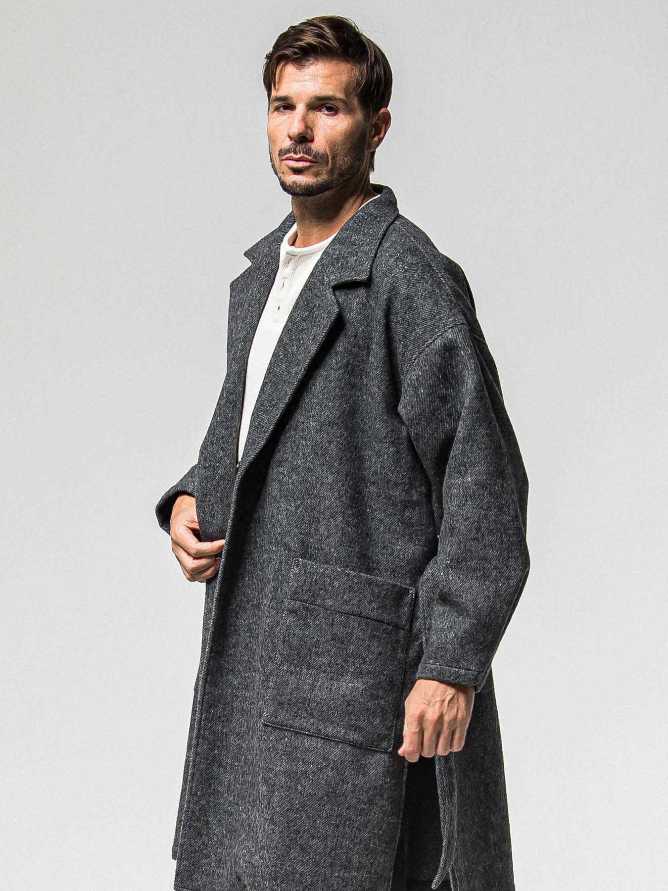 【予約品 】GOWN OVER COAT / ガウンオーバーコート / グレー