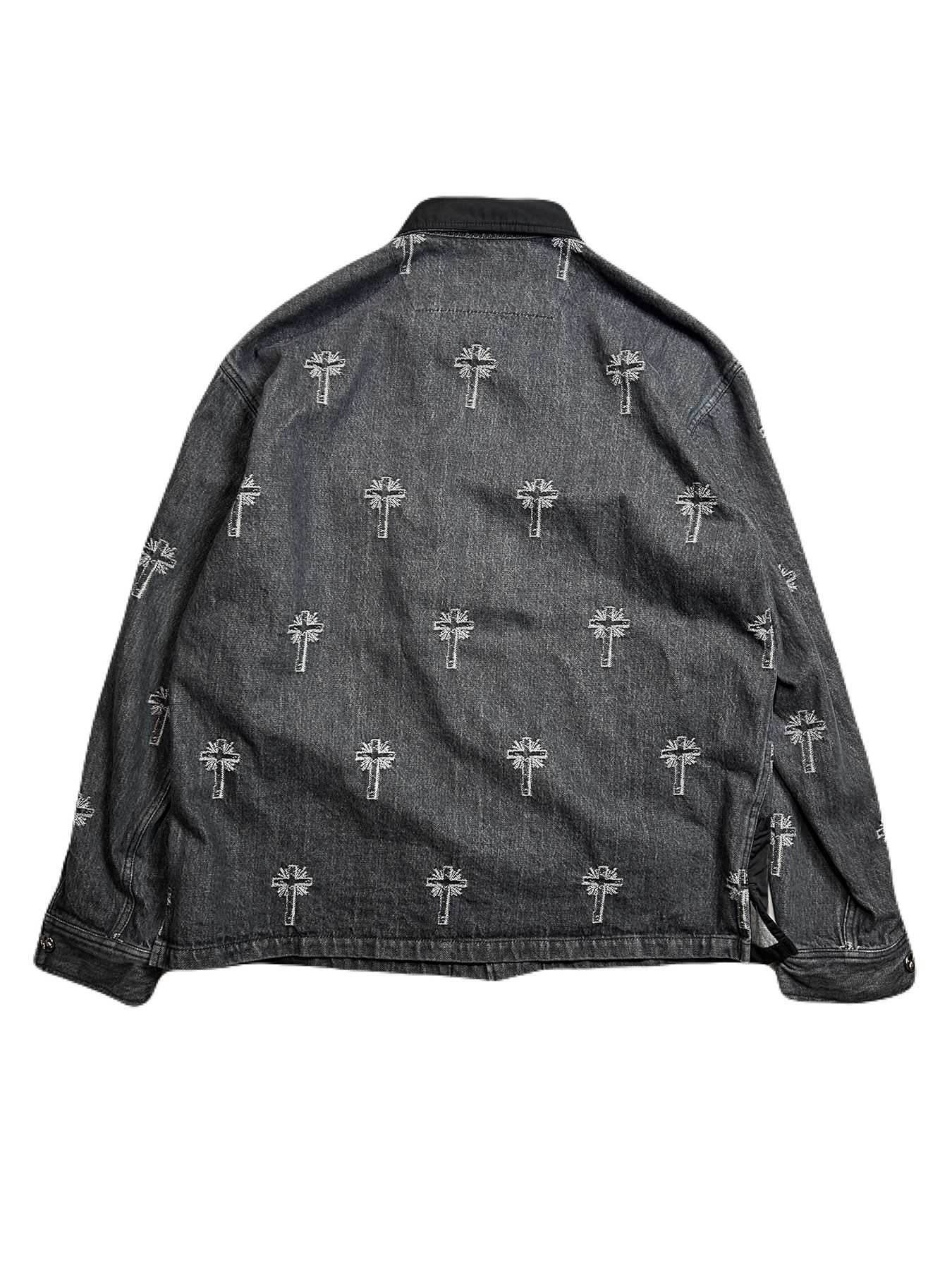 【予約品 8月10日(日) 締切 】CROSS JQ DENIM JKT A / クロスジャガード デニムジャケット / クリスタル ブラック