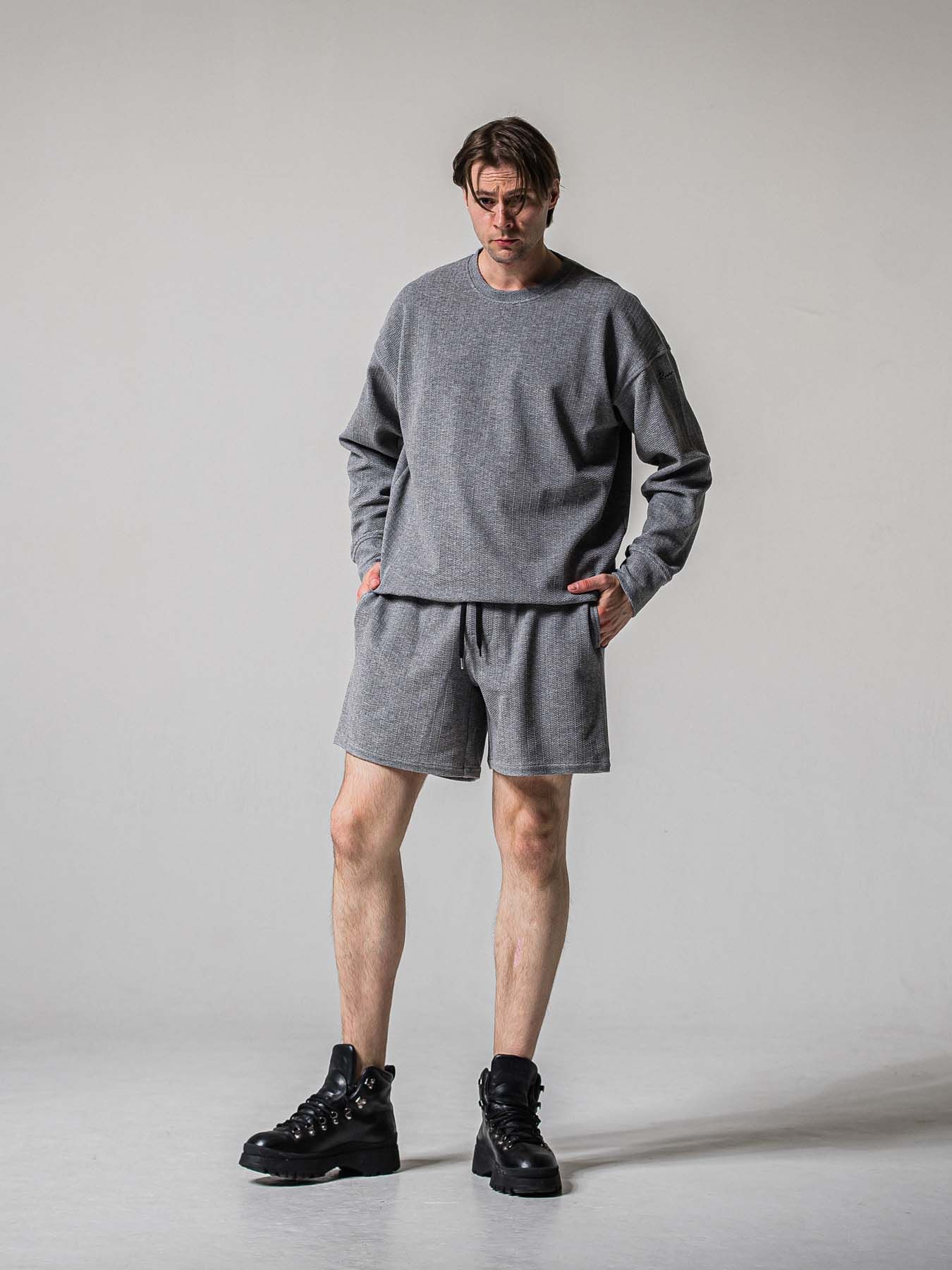 【予約品 11月16日(日) 締切】BLISTER KNIT HALF PT / ブリスターニットハーフパンツ / グレー