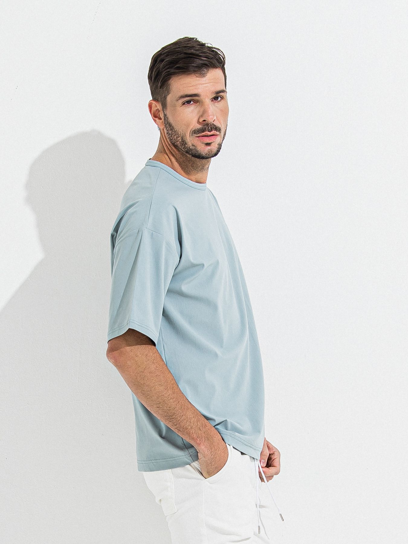 【予約品 】NYLON OVER T /  ナイロンオーバーサイズTシャツ / アクア