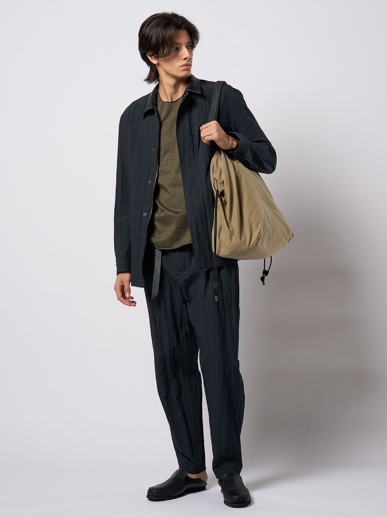 【予約品 9月23日(火) 締切】vintage loose pin-tuck S/S / ヴィンテージ ルーズピンタック ショートスリーブ / カーキ