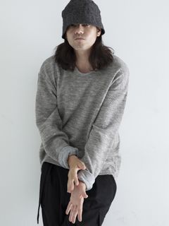 【予約品 】ROLLSLEEVE / ロングスリーブ Tシャツ / ライトグレー