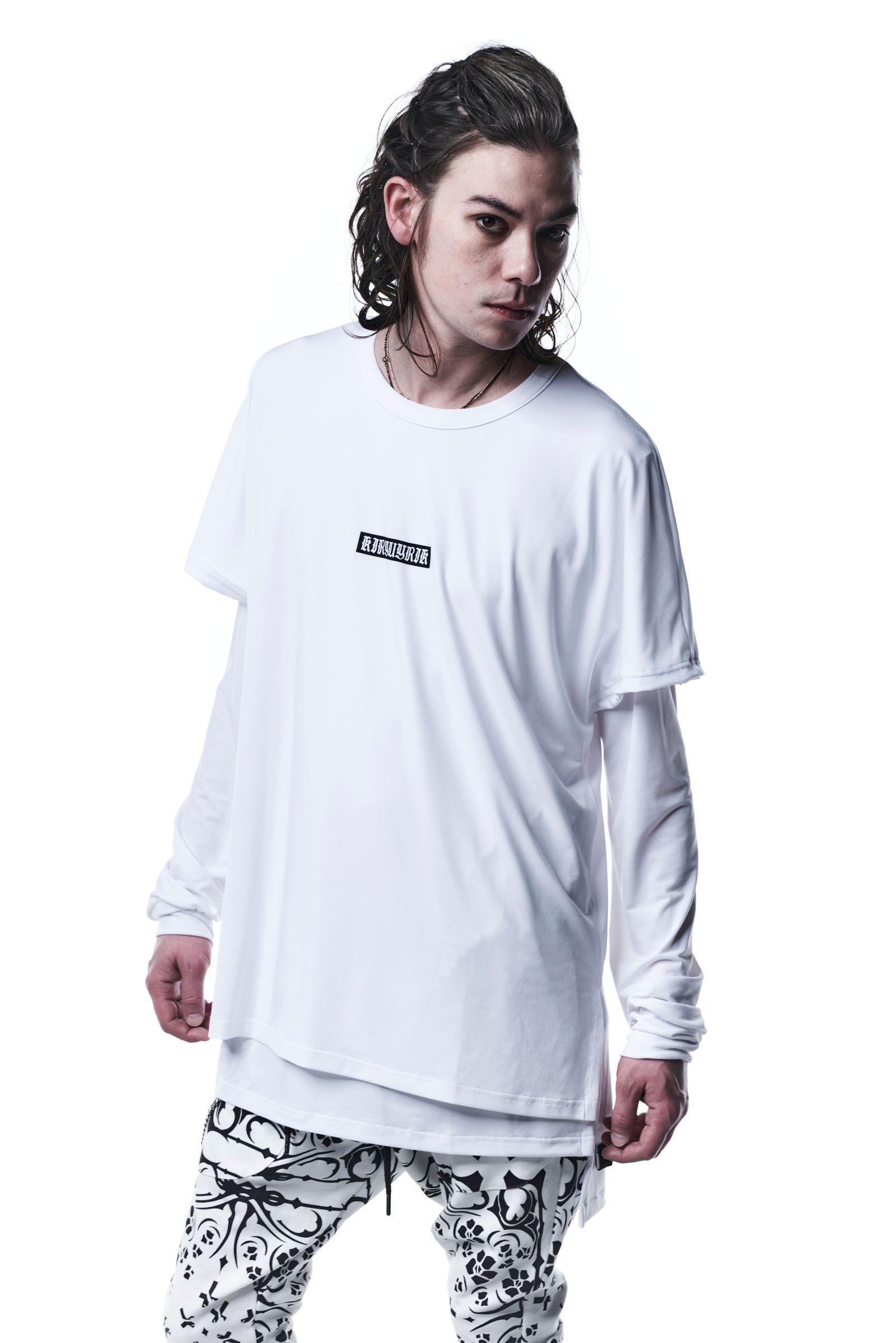 LayerdLongSleevesT-Shirts Tシャツ BEATENJIKU / White&White 【kiryuyrik】