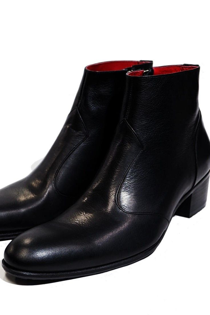 ys Yuji SUGENO - Side Zip Heel Boots / BLACK 【ys Yuji SUGENO