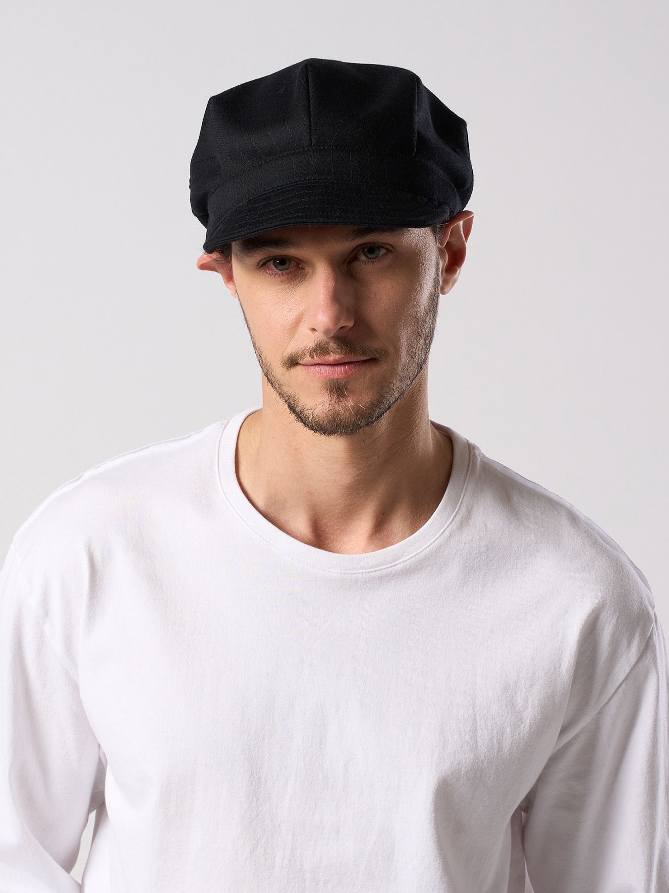 【予約品 4月19日(日) 18時締切】venetian stripe engineer cap / ヴェネツィアン ストライプ エンジニアキャップ / ブラック