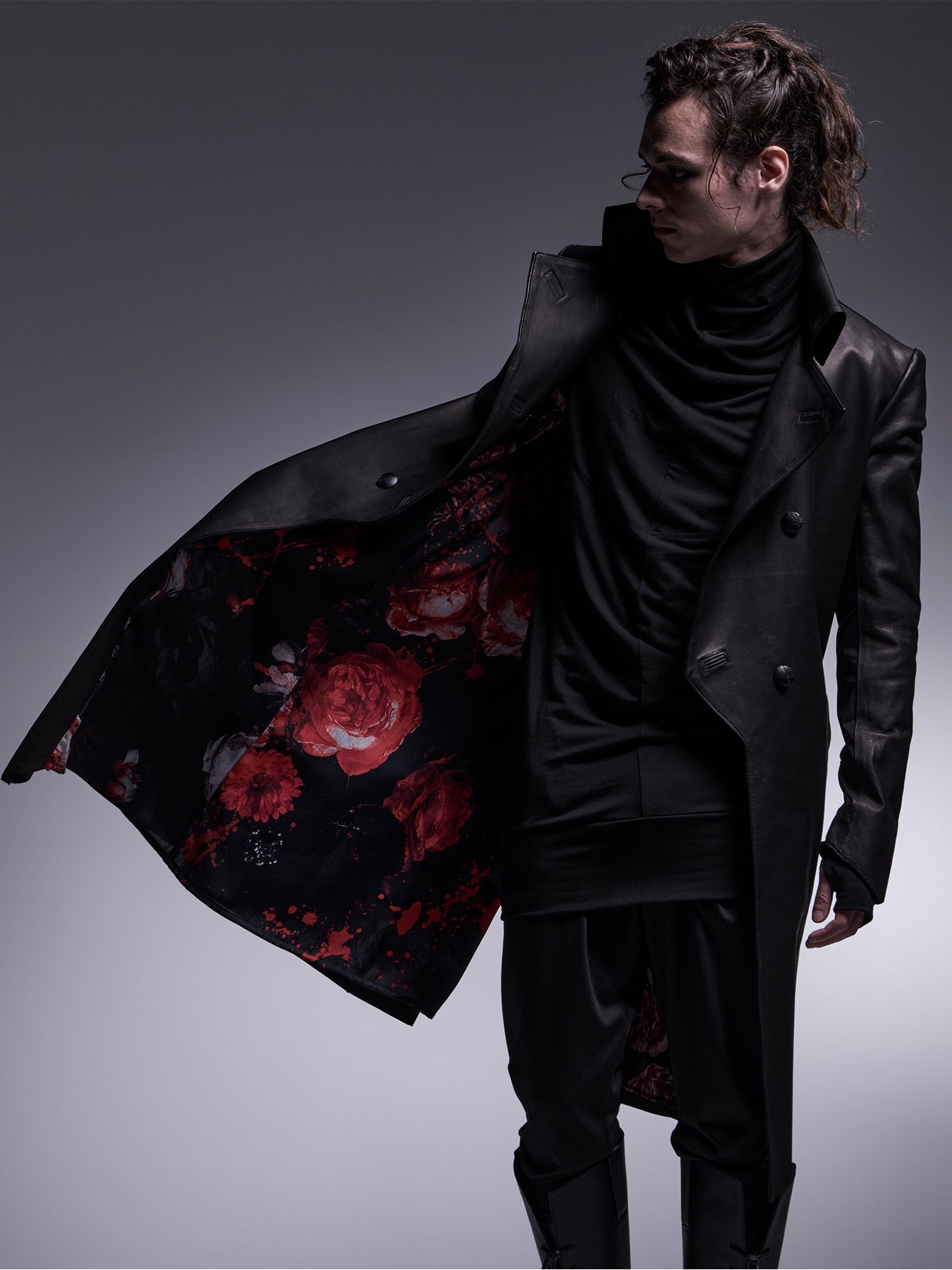 【美品】kiryuyrik ストレッチメルトンロングナポレオンジャケットメンズM kiryuyrik - 【予約品 7月13日(日) 締切】Long Leather Napoleon