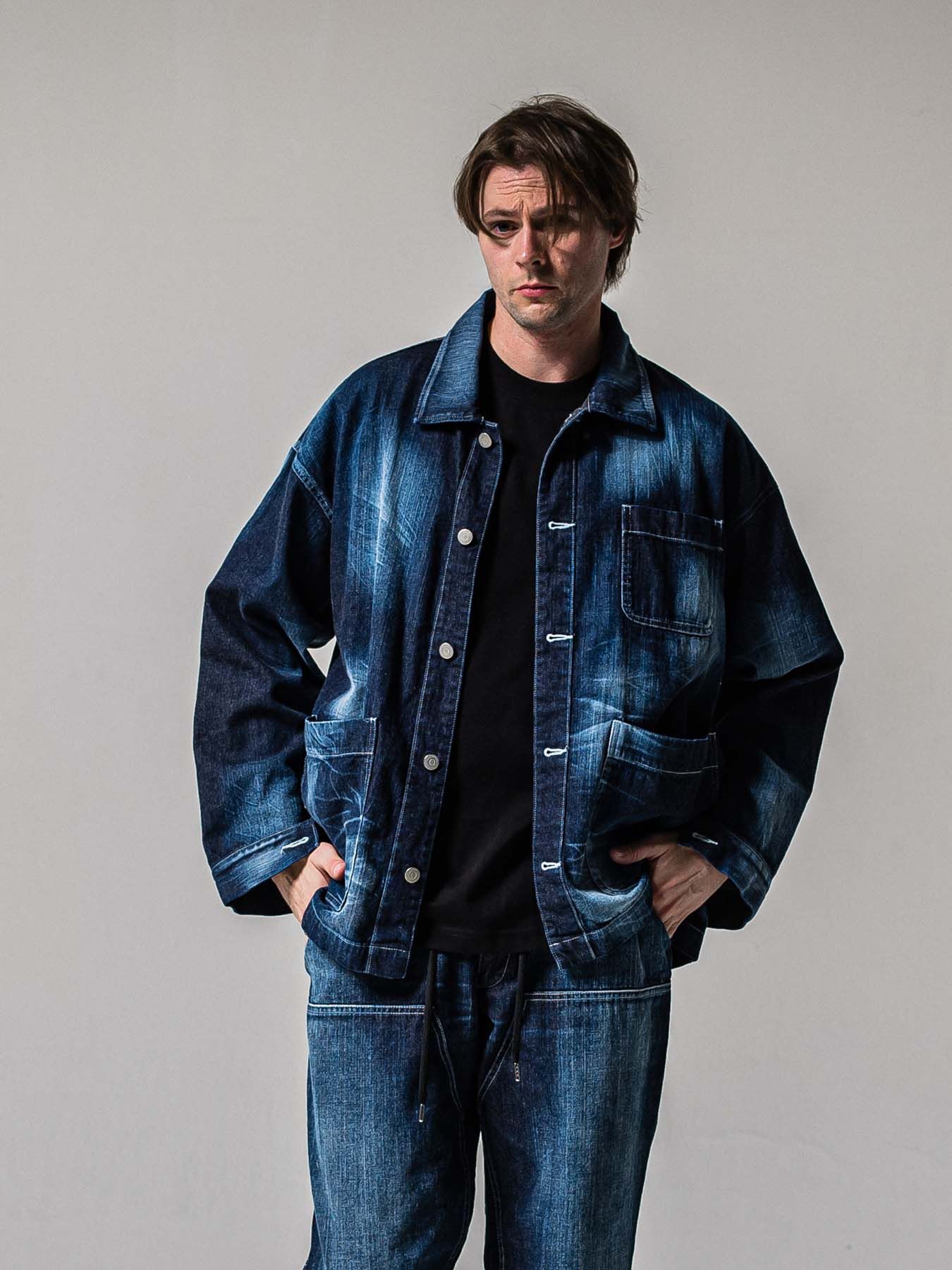 【予約品 11月16日(日) 締切】RC COVER ALL / ライトデニムカーバーオールジャケット / ダークインディゴ