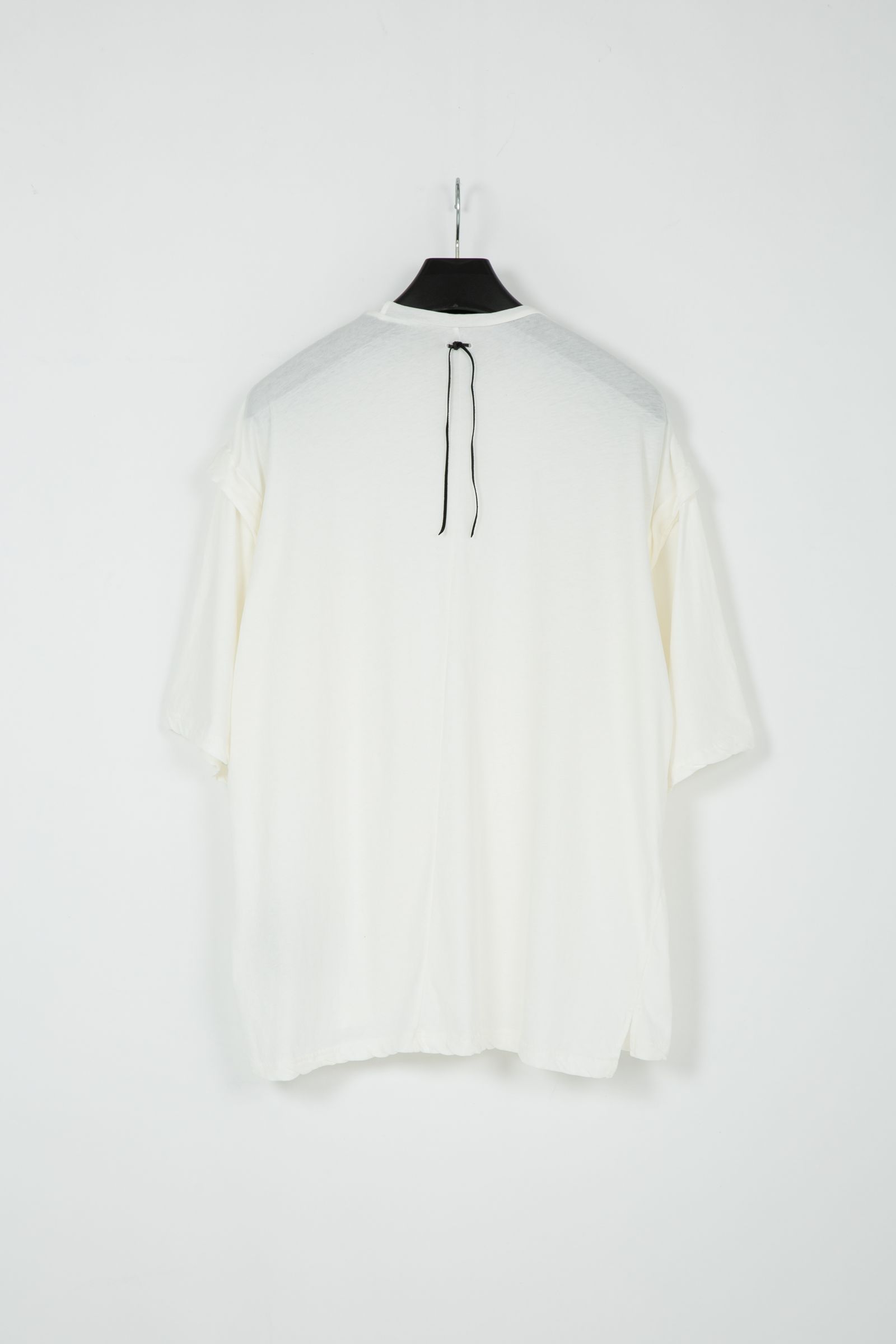Hard Twist Cotton Oversize Layered Crew Neck T-shirt    / ホワイト 【STRUM】
