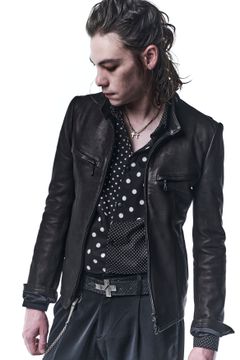 《予約品》 SingleRidersJacket ライダースジャケット CalfLeather / Black 【kiryuyrik】 10月入荷予定